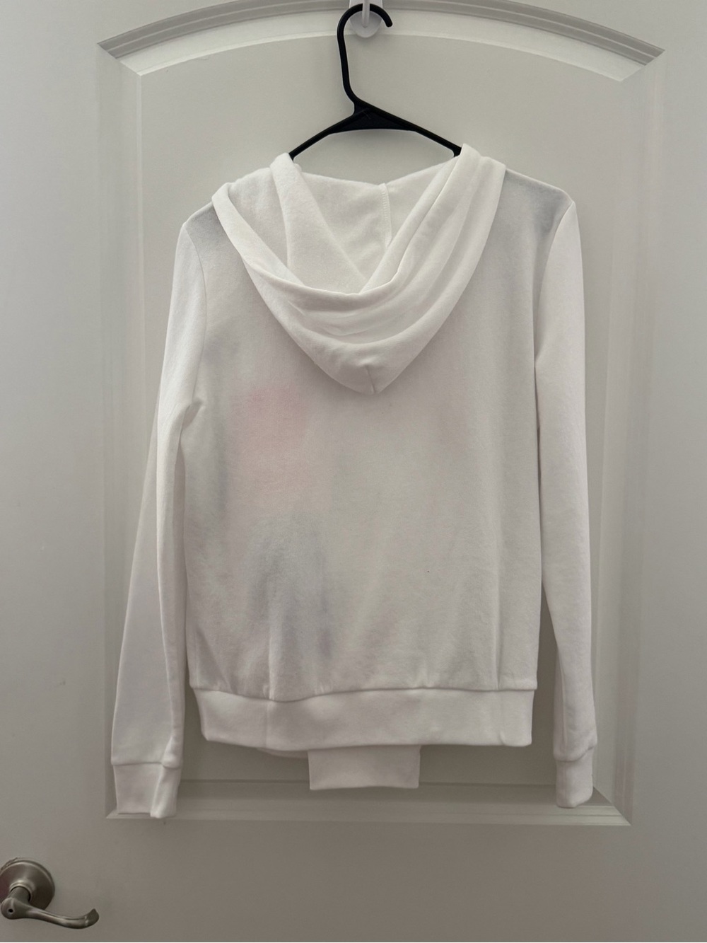 PINK Victoria's Secret White Zip-Up Hoodie with Multicolor Logo - Picture 3 of 11